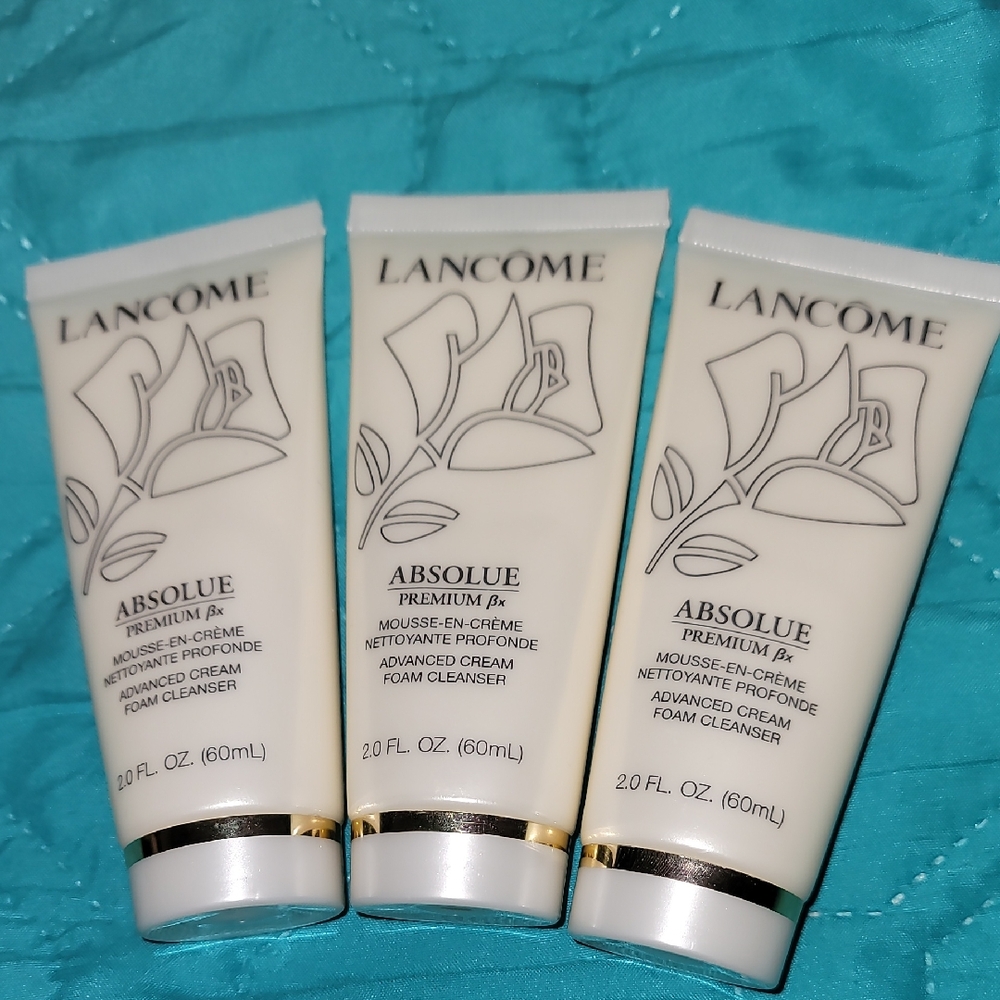 NEW 3 Lancome Absolue Premium Bx Advanced Cream Foam Cleanser 2 fl.oz. Tubes